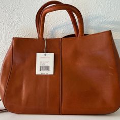 Camel Hobo Top Handle Purse. New With Tags. Interior Includes 2 Sections With 2 Additional Zippered Pockets. Chic Shopping Satchel In Cognac, Chic Cognac Satchel For Shopping, Cognac Satchel With Handles, Large Tote Purse, Brown Satchel, Hobo Purse, Carryall Tote, Leather Tote Purse, Black Leather Tote Bag