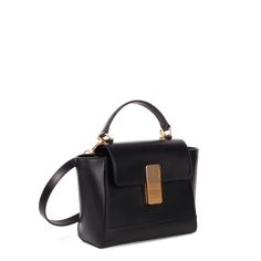 Mini Marly Gold Edition - Black Box Leather – Ateliers Auguste Modern Business Box Bag With Gold-tone Hardware, Modern Formal Shoulder Bag With Brass Hardware, Formal Square Box Bag With Gold-tone Hardware, Square Box Bag With Gold-tone Hardware For Formal Occasions, Modern Evening Bags With Brass Hardware, Modern Gold Structured Bag, Minimalist Formal Shoulder Bag With Gold-tone Hardware, Minimalist Evening Bags With Gold-tone Hardware, Leather Craftsmen