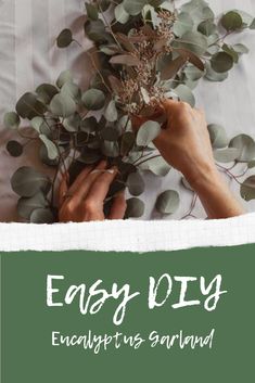 someone is holding some plants with the words easy diy