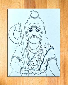 How to Draw Parshuram || EAsy Drawing of Parshuram Step by Step || how to draw parshuram, easy drawing of parshuram, parshuram drawing for beginners, parshuram pencil sketch, parshuram pencil drawing, art videos, pencil sketch, hindu god drawing, vivek art academy. Parshuram Drawing, Hindu God Drawing, Blending Stump, God Drawing, Sketch Images, Sky Art Painting, Lippan Art