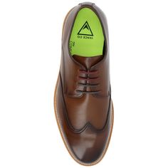 Introducing the Evander derby shoe from Vance Co., a seamless fusion of style and comfort with its 1-inch heel, lace-up closure, and classic round toe design. Crafted from faux leather this style offers a fashionable choice for various occasions. The mesh lining, 6 mm Tru Comfort Foam™ footbed, and rubber outer sole ensure breathability, comfort, and support, making the Evander a versatile and conscious addition to your footwear collection. Ortholite Insole Wingtip Oxfords For Business Casual, Dress Shoes With Ortholite Insole For Derby, Formal Low-top Lace-up Shoes With Ortholite Insole, Ortholite Insole Dress Shoes For Derby, Wingtip Oxfords With Ortholite Insole, Fitted Low-top Oxfords With Branded Insole, Fitted Low-top Dress Shoes For Derby, Derby Oxfords With Ortholite Insole And Plain Toe, Derby Plain Toe Oxfords With Ortholite Insole