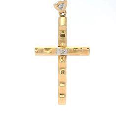 This one-of-a-kind pre-loved cross pendant was made from a vintage wedding ring, and it features two old mine cut diamonds set in 14kt yellow gold. This piece is about 1.75in tall and just under an inch wide, weighing 3.7 grams. A truly unique piece that is ready to be cherished again. Vintage Wedding Ring, Diamond Cross Pendants, Diamond Cross, Wedding Rings Vintage, 14kt Gold, Cross Pendant, Vintage Wedding, Pendant Necklaces, Wedding Ring