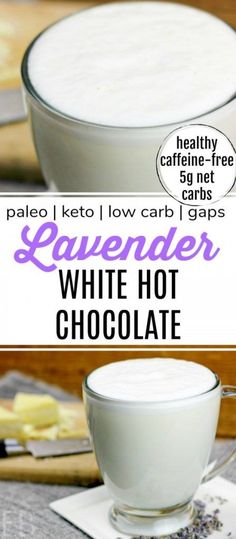 the ingredients to make lavender white hot chocolate