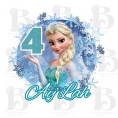 a frozen princess with the number four on it