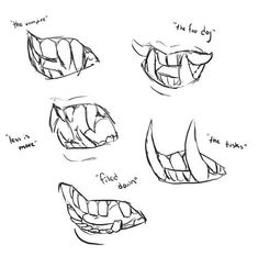 four different types of mouth shapes and how they are used to make them look like teeth