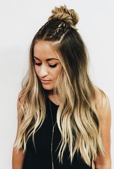 BEAUTIFUL Trending Hairstyles, Half Up Hair, Braids For Long Hair, Long Hairstyles, Half Up Half Down, Hairstyles For School