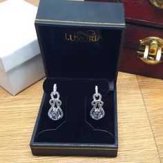 Wedding present for the bride or gift for the bridesmaid, they will all love these diamond simulant earrings from Luxuria jewellery.  925 sterling silver jewellery NZ Presents For The Bride, Wedding Present, Costume Jewelry Earrings, Sterling Silver Jewellery, 925 Silver Earrings