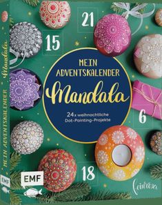 the cover of an advert for christmas ornaments and decorations, with numbers on it