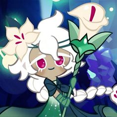 white lily cookie ☆ White Lily Cookie, White Lilly, Legendary Dragons, Mary I, White Lily, Silly Girls, White Lilies, Human Art