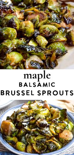 this is an image of brussel sprouts with balsamic