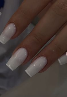 White Acrylic Nails, Square Acrylic Nails, Fire Nails