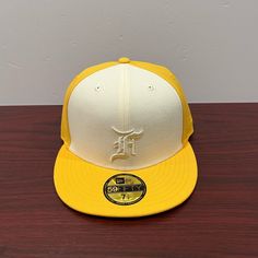 Brand - New Era X Fear Of God Hat Model - 59fifty Hat Type - Fitted Color - Yellow & White Condition- Brand New Sizes Available 7 1/8 New Era Beanie, Hat Model, Blue Jays Baseball, New Era 39thirty, Fitted Baseball Caps, 59fifty Hats, New Era Hat, New Era Hats, Hat Types