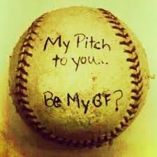 a baseball with writing on it that says, my pitch to you be myob?