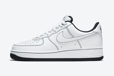 Nike Air Force 1 ’07 ‘Contrast Stitch’ Jordan 1 Mid Women, Nike Skateboarding, Nike M2k, Black Stitch, New Nike Air Force, Nike Air Vapormax Flyknit, Nike Air Force 1 07, Mens Nike Shoes, New Nike Air