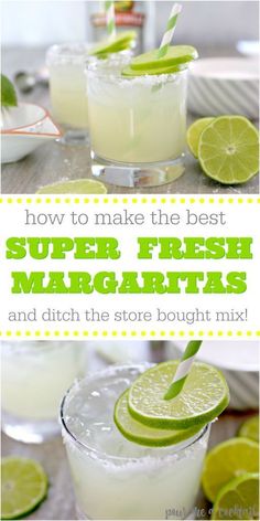 Easy Margaritas, Fresh Margarita Recipe, Lime Margarita Recipe, Fresh Margarita, How To Make Margaritas, Perfect Summer Drink, Lime Margarita, Drink Tags, Beach Drinks