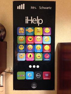 a sign that says help with emoticions on it