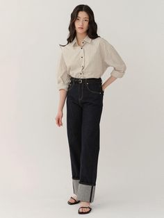 Composition : COTTON 100Color : Selvedge XS,Selvedge S,Selvedge M,Selvedge LCountry of Origin : Republic of Korea Selvedge Denim Women Outfit, Denim Outfit Women, Jeans Outfit Women, Selvedge Denim, W Concept, Raw Denim, Denim Outfit, Jean Outfits, Denim Women