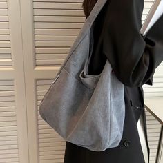 Fashion Tote Bag, Casual Solid Color Handbag, Women's Large Shoulder Bag For Work & School Tas Bahu, Looks Party, Side Bags, Large Handbags, Large Shoulder Bags, Casual Tote, Shoulder Messenger Bag, Shoulder Tote Bag, Shopper Bag