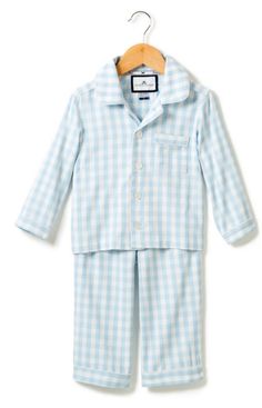 Light Blue Gingham Pajamas Light Blue Gingham, Luxury Sleepwear, Classic Pajamas, Blue Gingham, Gingham Check, Cotton Pyjamas, Kids Pajamas, Big Kid, Fashion Kids