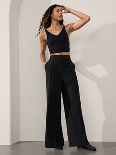 Pinnacle High Rise Trouser | Athleta Brooklyn Heights, Work And Travel, Wardrobe Planning, Bra Dress, Wide Leg Pant, Athleta Pants, Winter 2024, Bottom Clothes, Big And Tall