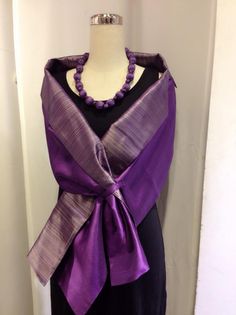 Luxury Elegant Formal Shawl, Luxury Classic Shawl For Formal Events, Luxury Party Shawl Scarf, Elegant Purple Shawl Scarves, Elegant Purple Shawl Scarf, Thai Fabric, English Dress, Crochet Mini Dress