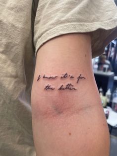 a tattoo saying i know it's up to the battle on someones arm