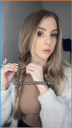 Learn how to make a fishtail braid How To Do A Side Fishtail Braid, How To Braid Easy Step By Step, How To Do 2 Fishtail Braids, How To Braid Fishtail Step By Step, Simple Fishtail Braid, Easy Braids Step By Step, Pretty Braid Tutorial, Long Hair Fishtail Braid, Fish Tell Braid