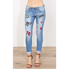 Patched Denim, Rolled Cuff Jeans, Printed Denim Jeans, Denim Diy, Denim Patches, Patched Jeans, Jeans Kids