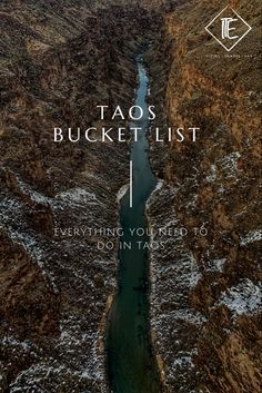 the cover of tao's bucket list, with a river running between two mountains