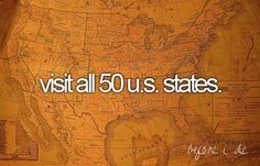 an old map with the words visit all 50 us states