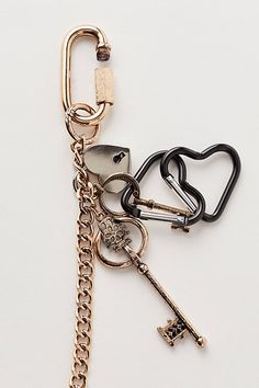 Add the most effortless finishing touch to your bag charm collection with this vintage-inspired, edgy piece featured in a chain-adorned design with carabiner detailing and dangly charms throughout for an added special touch. | Charmed Swag Bag Charm by Free People in Gold Metal Keychains With Key Leash For Everyday Use, Everyday Bag Charm With Lobster Clasp, Free People Bags, Charm Collection, Swag Bag, Boho Clothing, You Bag, Boho Outfits, Vintage Inspired