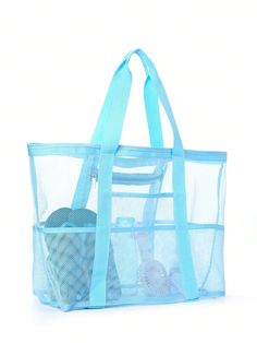 Mesh Beach Bags, Swimming Bag, Grey Baby, Mint Blue, Word Wrap, Mesh Design, Perfect Gift For Mom, Mesh Bag, Shopper Bag