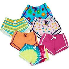 MISS POPULAR Girls 6 Pack Dolphin Shorts Cute Designs Comfy Cotton| Sizes 7/8-14/16 (14/16, Combo B) Color: Multicolor.  Gender: female.  Age Group: kids. Trendy Multicolor Playwear Bottoms, Multicolor Cotton Bottoms For School, Multicolor Cotton School Bottoms, Casual Elastic Shorts For Playwear, Multicolor Bottoms For School In Summer, Multicolor Short Bottoms For School, Kids Denim Shorts, Summer Pjs, Popular Girls