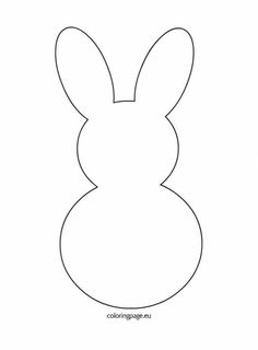 an easter bunny's face is shown in black and white