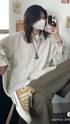 Street Style Asian, Oversized Outfits, Tomboyish Outfits, Brown Outfits, Asian Streetwear, Korean Street Style, Modest Casual Outfits