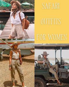 Safari Woman Outfit, Cute Jungle Outfits, Jungle Safari Costume Women, Safari Travel Outfit, Boys Safari Outfit, Safari Evening Outfit, Safari Fashion Women Outfits, Safari Theme Dress Up, Summer Safari Outfit