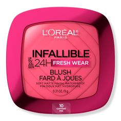 Infallible 24H Fresh Wear Soft Matte Blush - L'Oréal | Ulta Beauty Loreal Infallible, Loreal Paris Infallible, Orange Blush, Cheek Makeup, Matte Blush, Highlighter Makeup, Brow Pencils, L Oreal, Blush Makeup