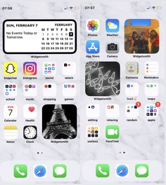 an iphone screen with the calendar and icons on it, as well as other items