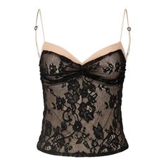 Introducing the Silvi Cami in Reclaimed Vintage French Lace—a stunning fusion of history and contemporary style. Crafted from deadstock vintage French Chantilly lace, this camisole boasts a rich heritage and exquisite detail. The fabric is supremely comfortable, stretchy, and soft, with a body lined in smooth nude stretch mesh for an extra layer of comfort. Gathered at the center bust, it creates a flattering shape, while the spaghetti strap ties with adjustable heart sliders add a touch of romantic customization. Elevate your wardrobe with this uniquely luxurious piece that celebrates timeless elegance. Lace: 80% Nylon 20% Elastane 100% Silk Charmeuse spaghetti straps  Gently hand wash in cold water and lay flat to dry Delicate Lace Sleeveless Camisole For Evening, Evening Sleeveless Lace Camisole, Evening Delicate Lace Sleeveless Camisole, Evening Camisole With Delicate Lace, Chic Lace Camisole With Contrast Lace, Lace Camisole With Spaghetti Straps For Evening, Elegant Cami Lace Top With Contrast Lace, Fitted Lace Top With Spaghetti Straps And Contrast Lace, Evening Lace Camisole With Spaghetti Straps