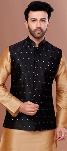 Black and Grey color Nehru Jacket in Mulberry Silk fabric with Embroidered work Luxury Black Traditional Nehru Jacket, Luxury Black Nehru Jacket For Festive Occasions, Luxury Black Nehru Jacket For Winter, Luxury Classic Black Nehru Jacket, Luxury Black Classic Nehru Jacket, Mulberry Silk Fabric, Nehru Jacket, Nehru Jackets, Grey Color