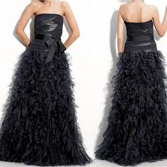 Tadashi Shoji Black Organza Strapless Silk Ruffled Goth Wedding Metallic Gown Nwot Size 8 Pirate Halloween Witch Fairy Masquerade Ball Fairy Masquerade, Halloween Gown, Witch Fairy, Metallic Gown, Pirate Halloween, Tadashi Shoji Dresses, Goth Wedding, Tadashi Shoji, Masquerade Ball