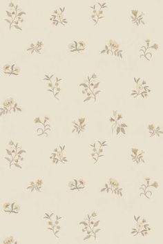 a white wallpaper with flowers and leaves on the back ground, in shades of beige