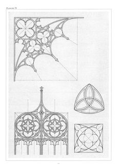 an architectural drawing showing the design for a gate and other details to be used in this project