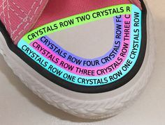 SImple step by step on how to crystal anythings and everything!!!!! FANSTASTIC! Diy Baby Shoes, Rhinestone Converse, Bling Ideas, Rhinestone Bra, Bling Crafts