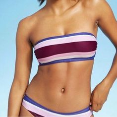 Questions? Leave A Comment Below! Red Strapless Tube Top For Beach, Purple Strapless Tube Top For Beach, Purple Bandeau Tube Top For Beach, Red Strapless Swimwear For Beach Party, Burgundy Color, Womens Swimwear, Womens Swim, Red, Women Shopping