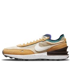 WMNS Nike Waffle One Brown Womens DM6437-737 Nike Waffle One, First Marathon, Nike Waffle, Limited Edition Sneakers, Marathon Running Shoes, Marathon Running, Round Toe Heels, Running Shoes Sneakers, Sport Sneakers