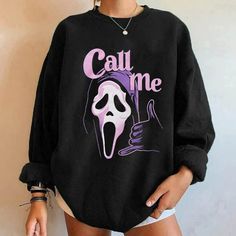 Ghost Face Sweatshirt, Ghost Face Hoodie, Ghostface Sweater, Ghost Face Call Me, Ghostface Sweatshirt, Scream Hoodie, Ghostface Shirt, Scream Outfits