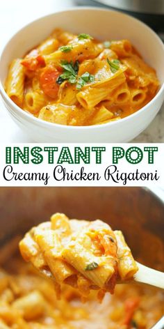 instant pot creamy chicken ragini recipe with pasta