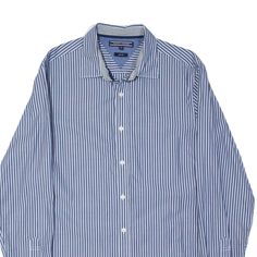 Item is in good used condition. >Size: S >Armpit To Armpit: 20" >Armpit To Cuff: 20" >Collar To Hem: 30" Classic Blue Shirt With Striped Collar, Blue Long Sleeve Dress Shirt With Striped Collar, Blue Dress Shirt With Striped Collar For Work, Blue Long Sleeve Shirt With Striped Collar, Slim Fit Shirt, Striped Long Sleeve, Workout Shirts, Tommy Hilfiger, Slim Fit