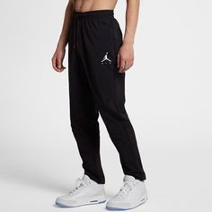 Air Jordan Breathable Basketball Casual Sports Pants Black 939997-010 (Men's) Black Sportswear Bottoms For Basketball, Air Jordan Pants, Nike Air Jordan Sweatpants, Jordan Sweatpants Grey, Men’s Nike Sweatpants, Joggers Black, Sports Pants, University Blue, Jordans For Men